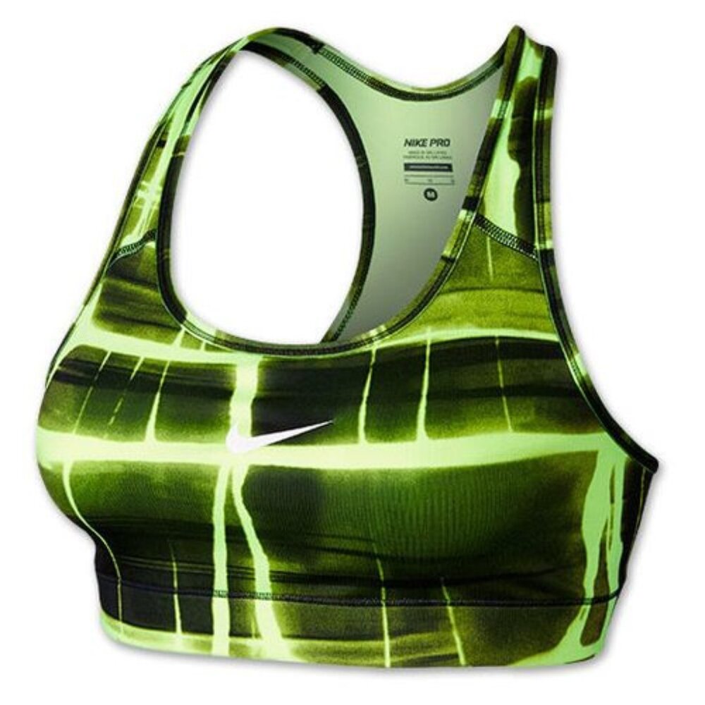 Nike Pro Dri-Fit Neon Yellow & Brown Sports Bra